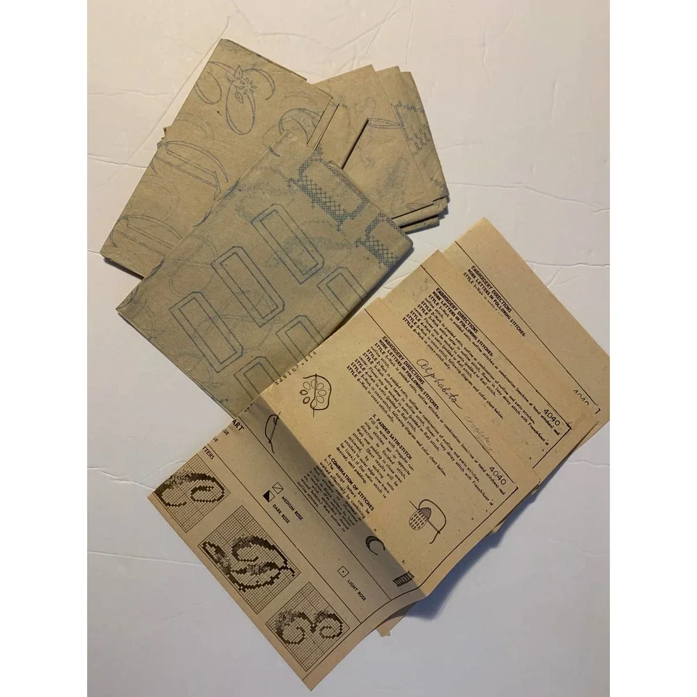 Simplicity Vintage 1950's Pattern #4040P Embroidery‎ Transfer Letters HTF